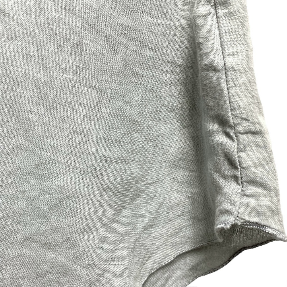 Cut Loose Linen Midi Dress Size XS Contrast Panel Sleeveless Tank Blue Grey - Picture 8 of 13